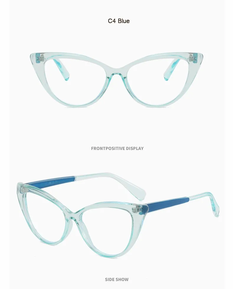 Neue Cat Eye Anti Blaues Licht Gläser Frauen Vintage Brillen Frau Gläser Rahmen Klassische Vintage Kleine Größe Brillen 2023 – Detail 12