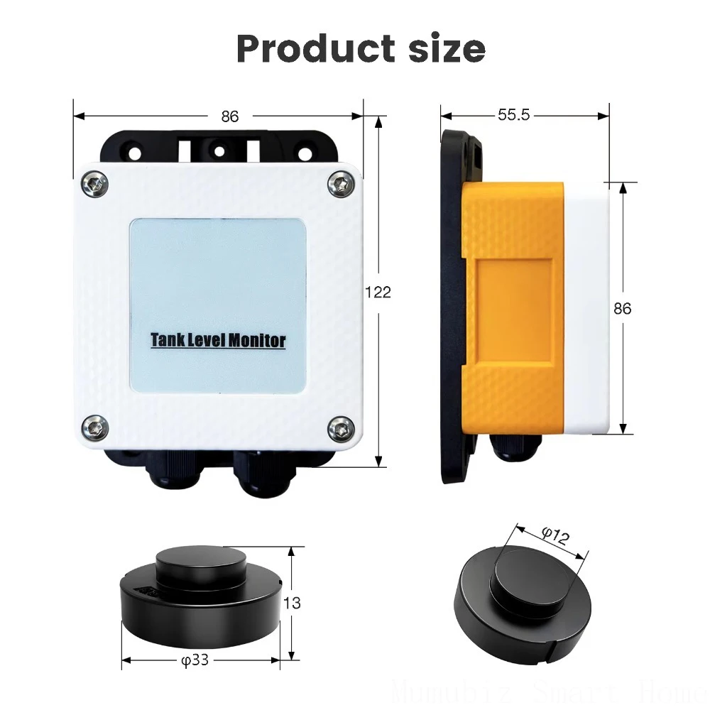 Tuya Smart APP-Connected High Accuracy LPG Gas Level Indicator with Liquid Level