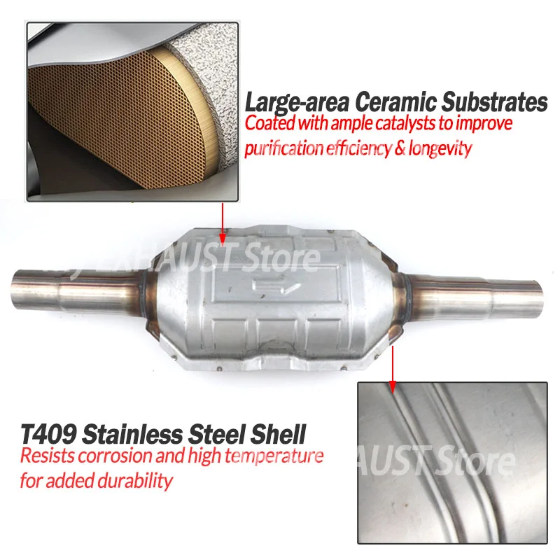 Inout4555mm60cmLengthCarCatalyticConvertersExhaustSystems