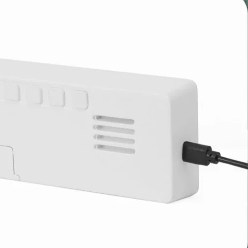 Digital Wall Clock with Voice Control, LED Mirror Display, Adjustable Brightness, Modern Home Decor Desk Alarm Clock for Bedroom