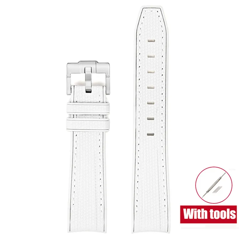 Waterproof Sport Silicone Rubber Watch Strap - 20mm Curved End Band