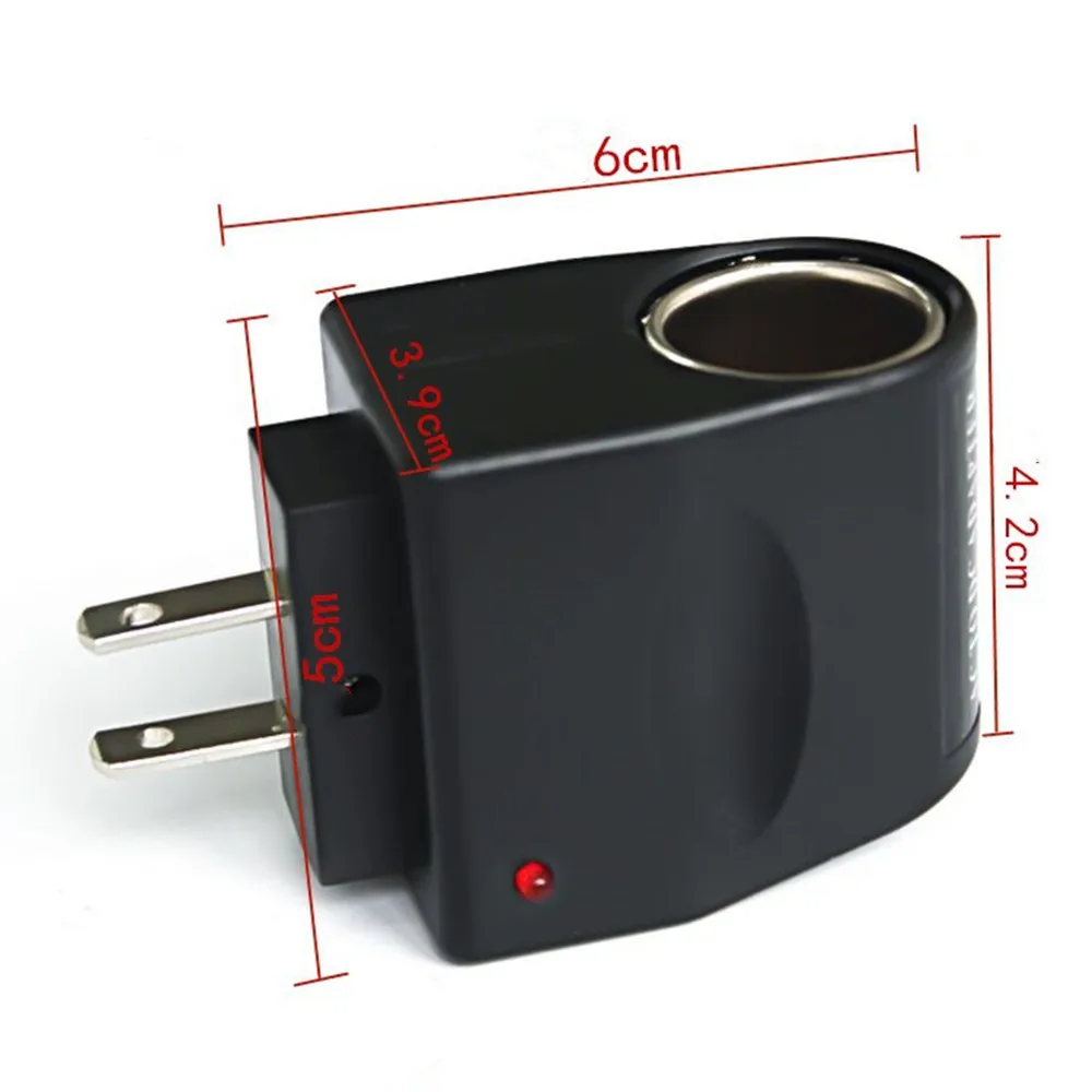 범용 AC 220V - DC 12V EU US 플러그 변환기 차량용 충전기 어댑터 시거잭 벽면 소켓 분배기 충전기