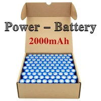 Batterie au Lithium originale 18650, 2000mAh, 3.7V, Rechargeable, Li-ion de qualité A, pour lampe de poche, batterie externe Vape 3