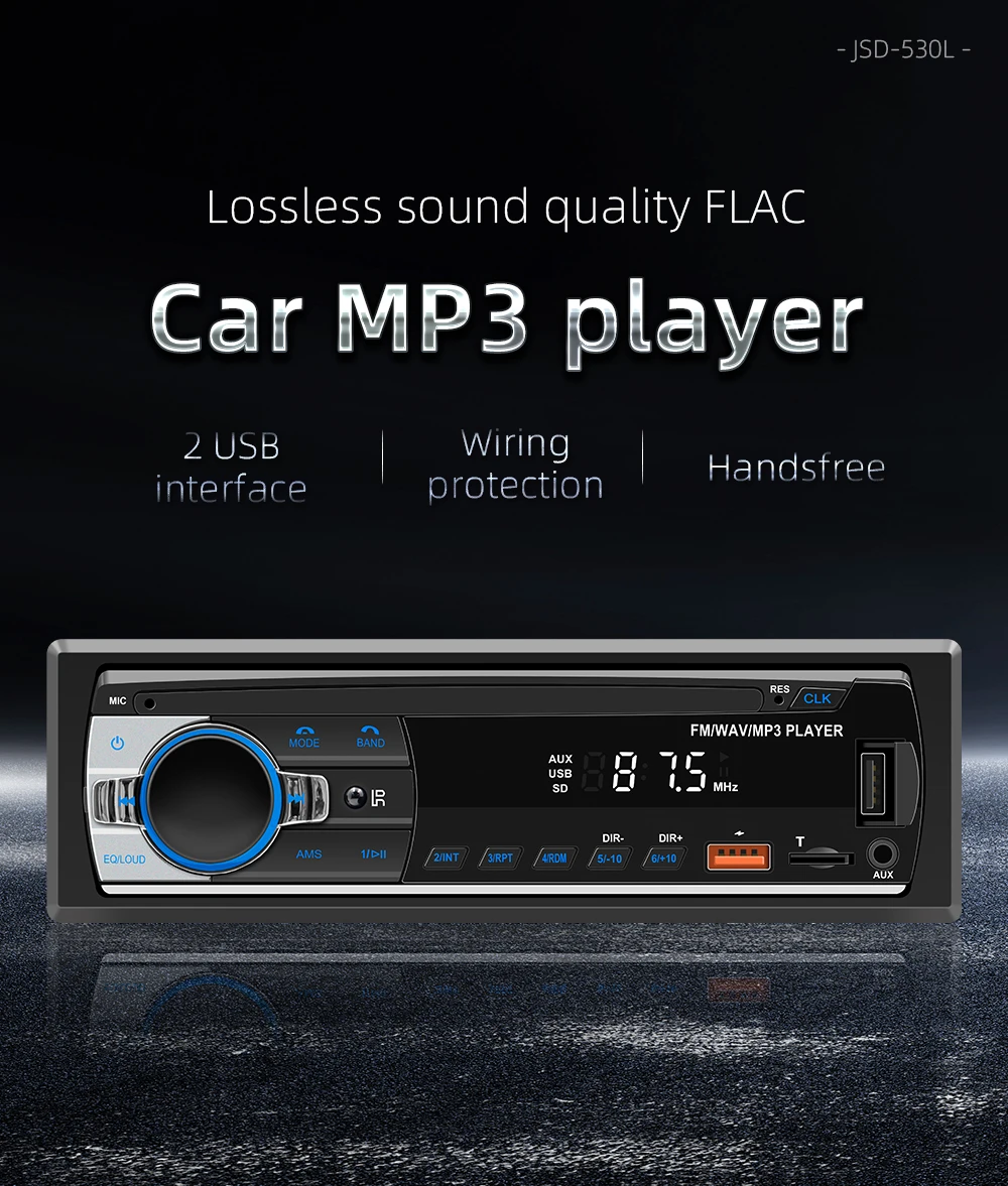 Car Radio Car Radio Stereo Player Digital Bluetooth MP3 Player JSD-530 520 60Wx4 FM Audio Stereo Music USB/SD with In Dash AUX Input