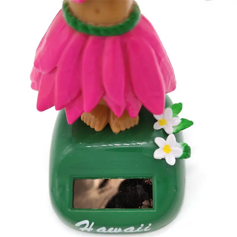 Panneau solaire de décoration de voiture de phtalgirl hawaïenne, jouet de figurine d'ornement de séparés euse de tête tremblante