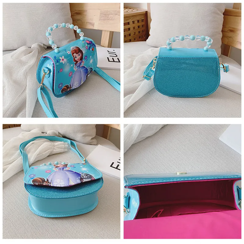 SHOPNJAZZ Frozen Handbags Cute Sling Bag Wallet Purse For  Kids Girls Gift 2-5Y - Purple Shoulder Bag - Shoulder Bag