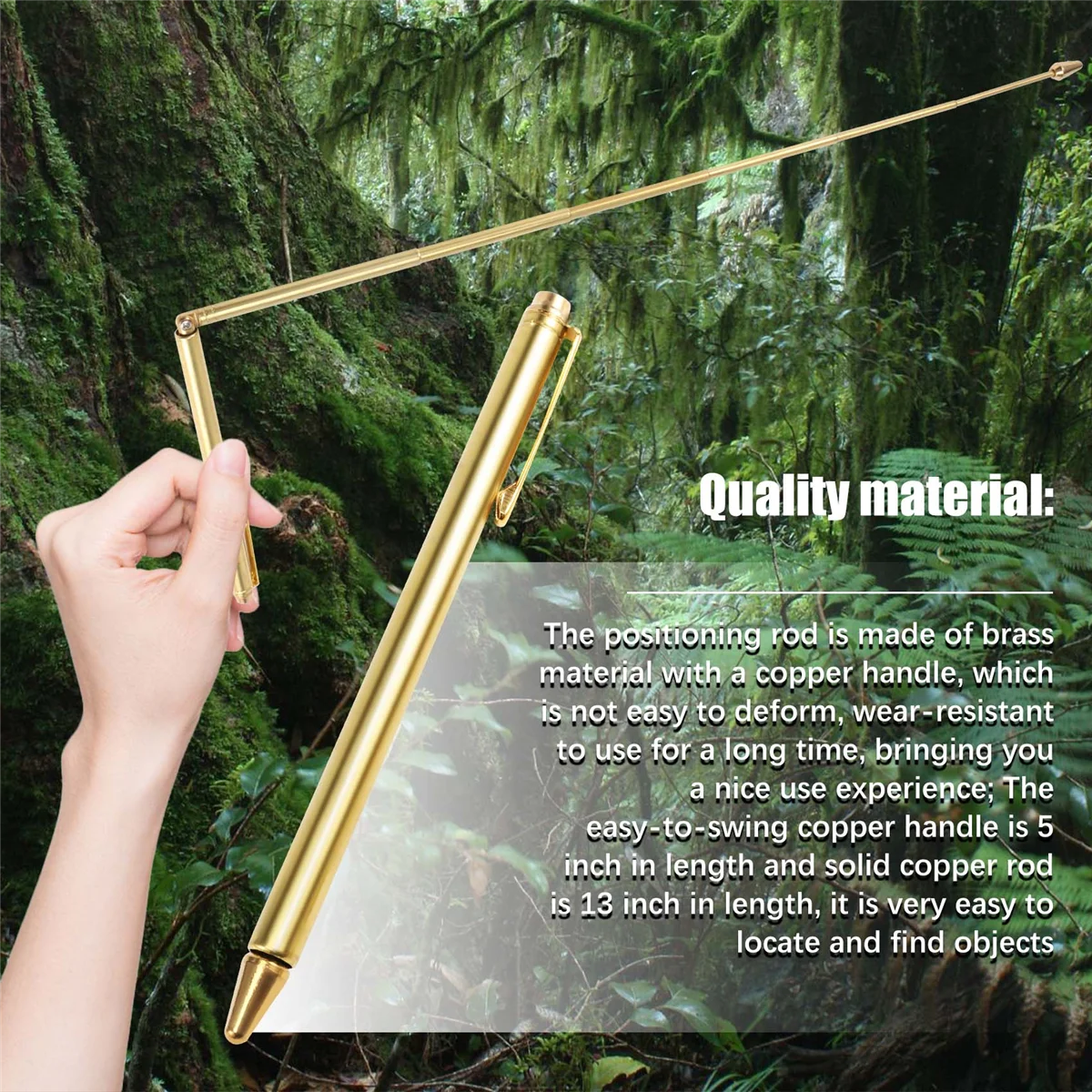 Dowsing Rods Retractable Divining Rods Portable Pen Shape L for Ghost Hunting Tools Divining Water Etc. 2PCS
