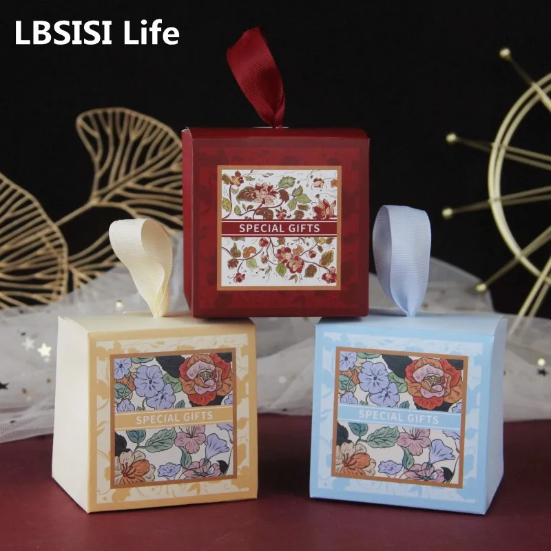 

LBSISI Life-Wedding Печенье Бумажные Коробки Ручной Работы Шоколадные Конфеты Нуга Упаковка День Рождения Украшение Оптом 50 Шт.