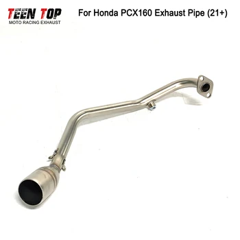 For Honda PCX160 Exhaust Pipe 2021 2022 2023 Modified Steel Motorcycle Exhaust Front Link Pipe PCX160 Muffler