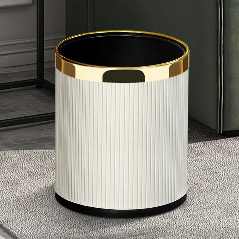 Golden Bathroom Trash Bucket  Black Golden Bathroom Trash - 15l Black Trash  Kitchen - Aliexpress