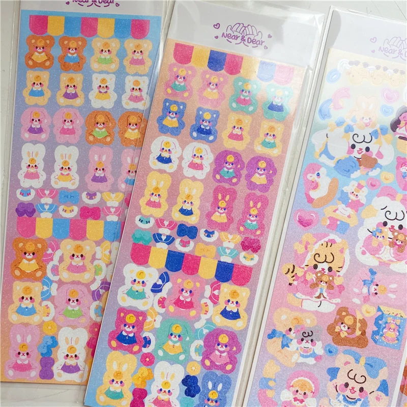 6Pcs/Pack Cartoon Fantasy Wonderful House Series Decorative Stickers Cartoon Sticker DIY Cute Kpop Korean Stationery Supplies