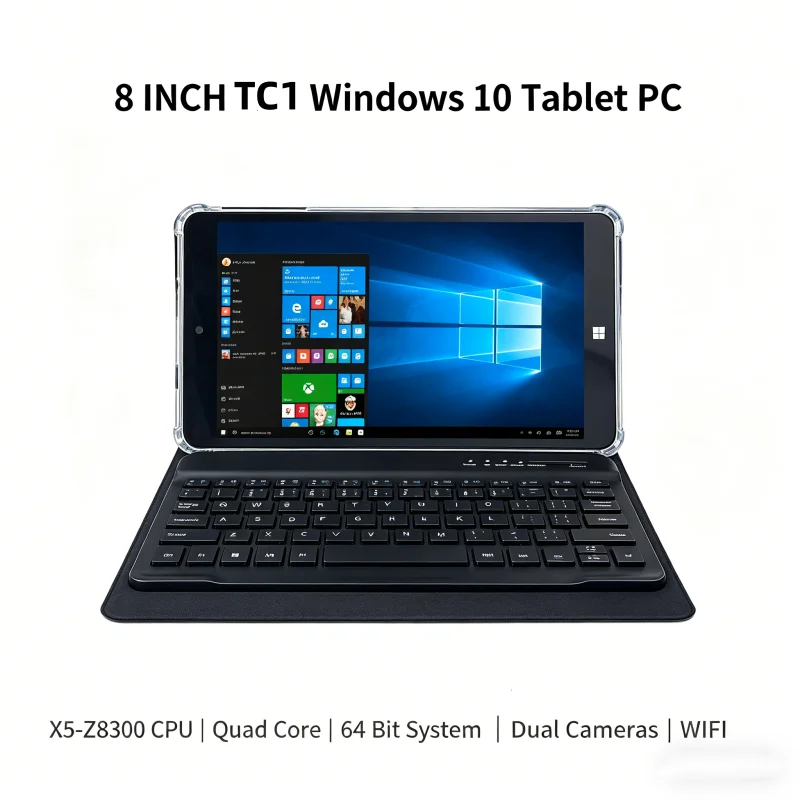 8인치 32비트 AR1 윈도우 10 포켓 태블릿 PC 2GB 램 32GB 롬 1280*800 픽셀 IPS 스크린 듀얼 카메라 WIFI 쿼드 코어