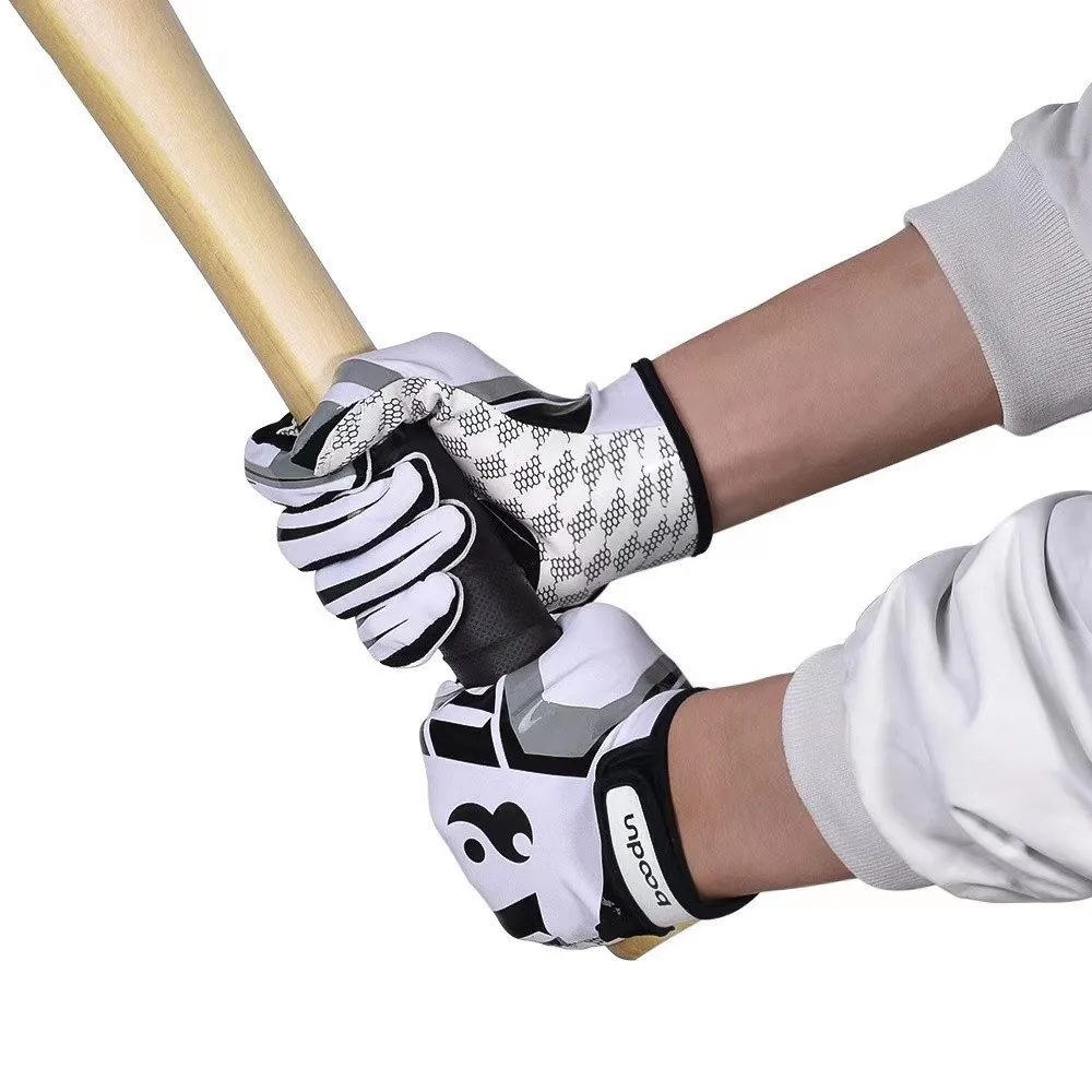 1Pair Rugby Gloves Full Finger Anti Slip Gel Baseball American Football Gloves Outdoor Sport for Men Women Fitness gloves