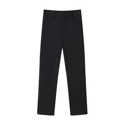 Blue Shabbos Collection: Soft Wool Knitted Family Matching Outfits in 100% Cotton with Grid Pattern - 14(13-14y) (Black pants)