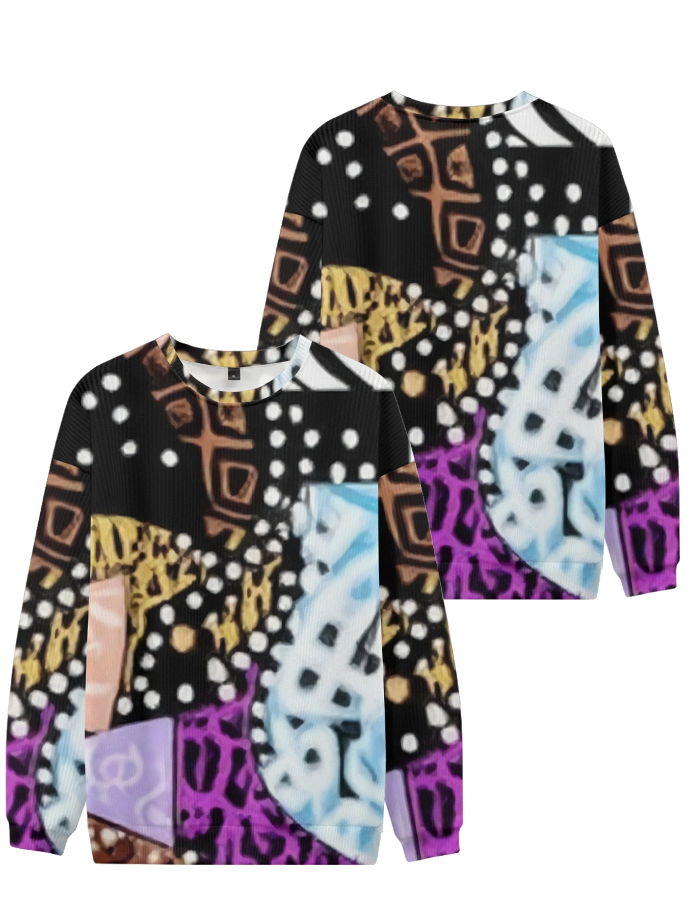 סווטשירט עם הדפס נמר וזברה בצבעים מגוונים עם דוגמת חיות גדולות, אופנת רחוב מגניבה לזוגות בחורף