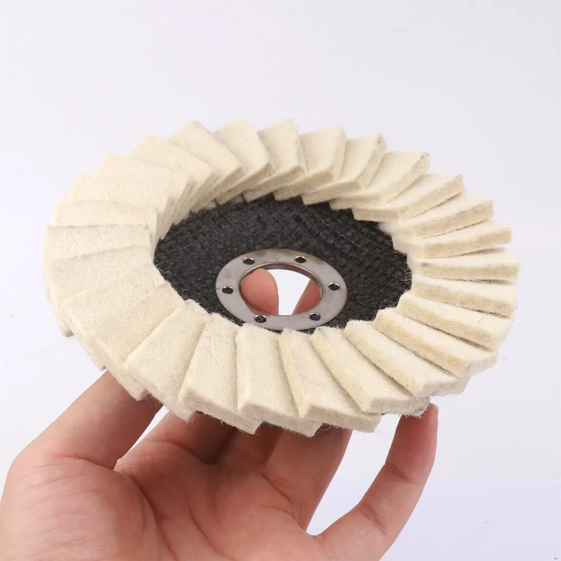 4x felt polishing flap disc Polishing disc Angle grinder flap 125 mm
