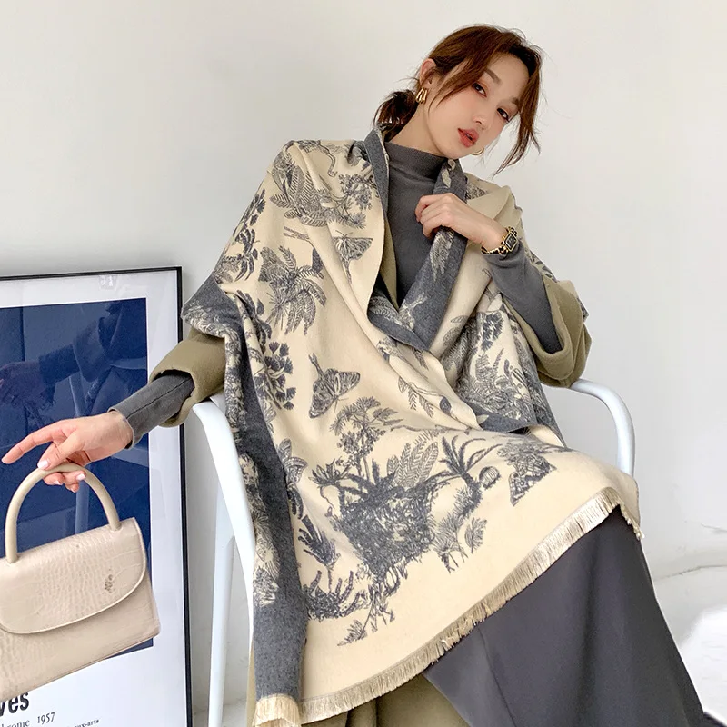 Zebra Poncho Umhang Strick Damen Kaschmir-Schal Zebra Print - Großer Poncho Umhang Als Decke & Cardigan Kaschmir Schal Damen
