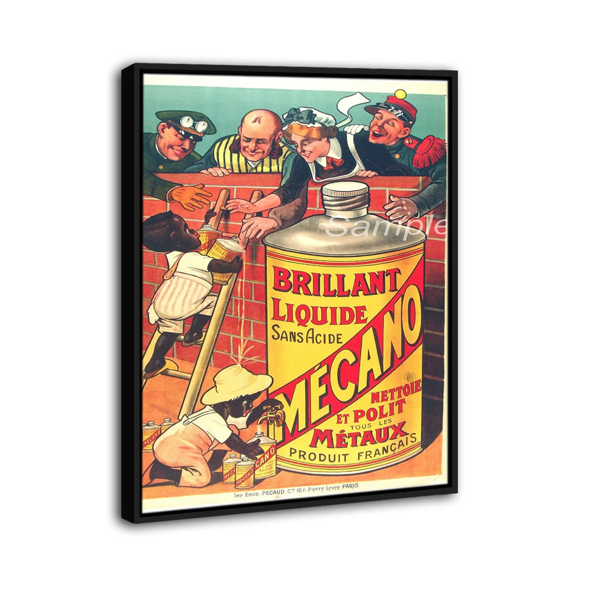 Vintage Mecano Metal Polish Advertising Incorniciato Poster Stampa Home Decor Wall Art Painting Oil Canvas