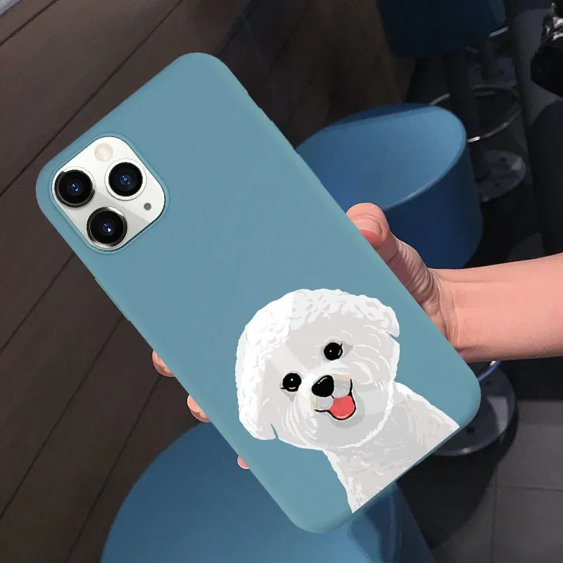 Adorable French Bulldog Poodle Border Collie Silicone Phone Case Cover