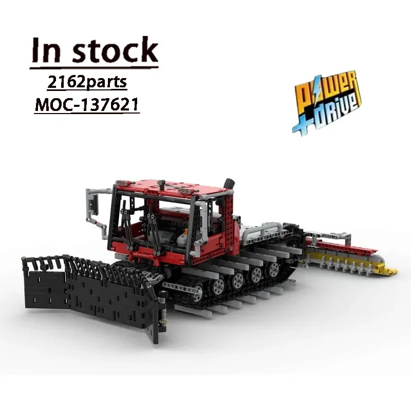 Moc High-Tech Pistenbully 400 Spazzaneve Fm Trattore Unità Semirimorchio Telecomando Camion Torre Testa Tecnologia Blocchi Giocattolo