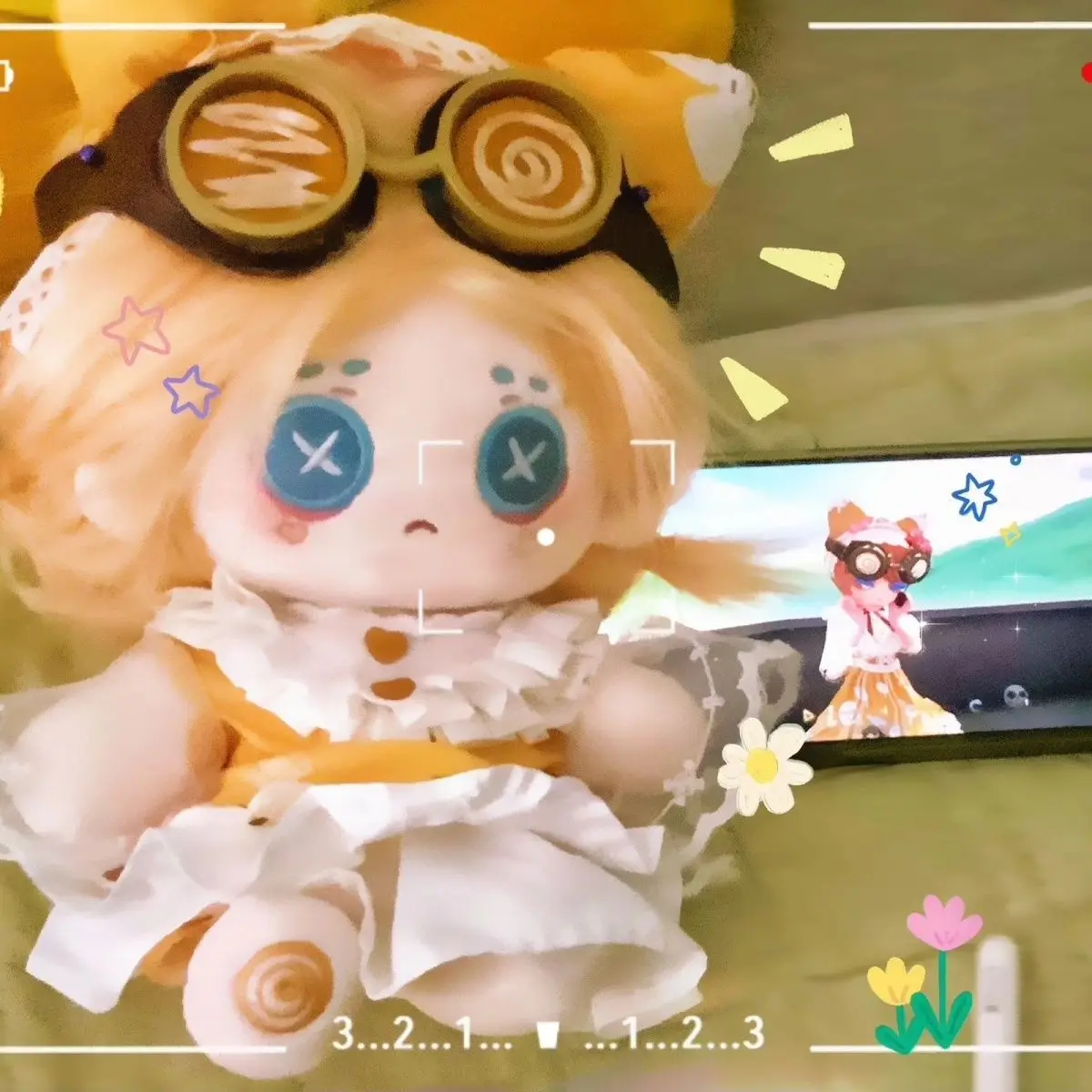 

Anime Game Identity ⅤMechanic Tracy Reznik Cosplay Cute Plush Cotton Doll Body Dress Up Plushie 20CM Lovely Gift