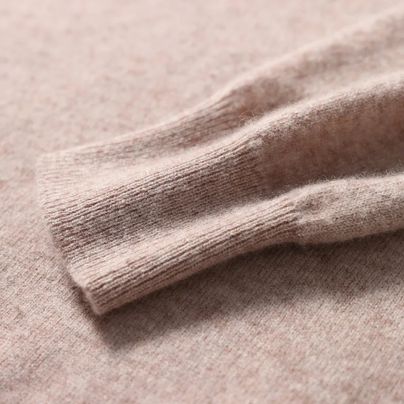 100% Pure Wool Men's O-Neck Pullover Solid Large Size Loose Casual Sweater Spring and Autumn Outdoor Cashmere Sweater mink cashmere sweater