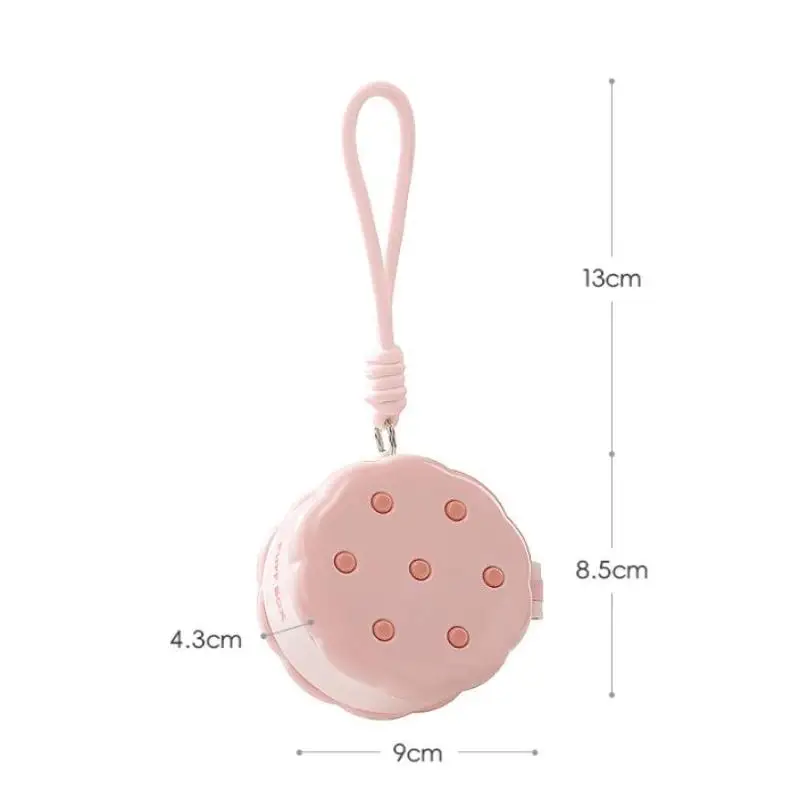 새로운 1pc 쿠키 모양 2층 파우더 퍼프 스토어 박스 소재 다기능 화장품 보관 상자 방진 박스 주최자