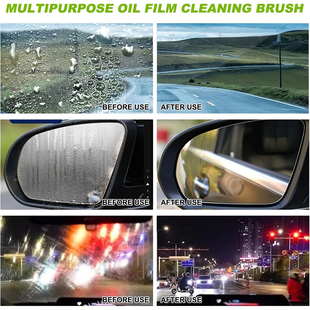 120ml Automotive Oil Film Cleaning Brush Car Windshield Window Glass Polishing Cleaner Hydrophobic Coating Agent with Supplement 4