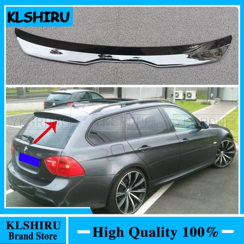 Spoiler Extension Per Bmw 3 E91 M-Pack Facelift Serie 3 Touring 2005-2012 Abs Plastica Car Tail Trunk Wing Spoiler Sul Tetto Posteriore