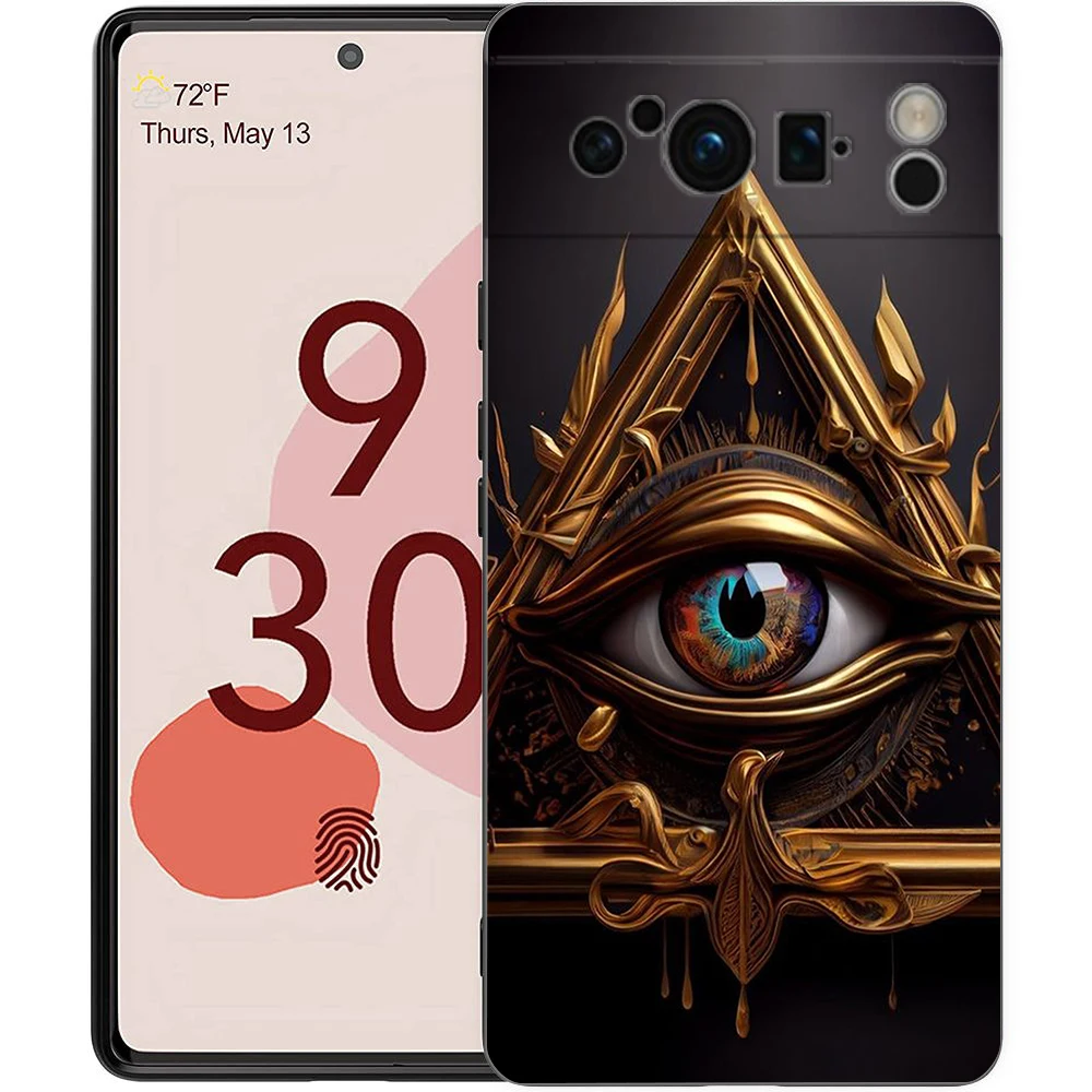 Sacred Eye of Horus Egypt Fresco Shockproof Silicone Phone Case