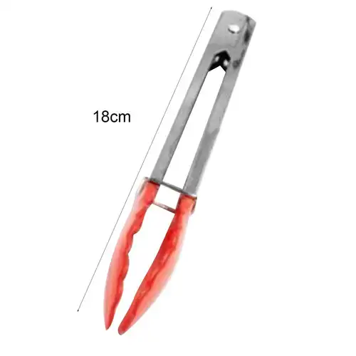 18cm Metal Silicone BBQ Tongs Food Serving Grill Food Tongs Stainless Steel Locking Cooking Tongs Tools Gadget For Home Kitchen - Image 6