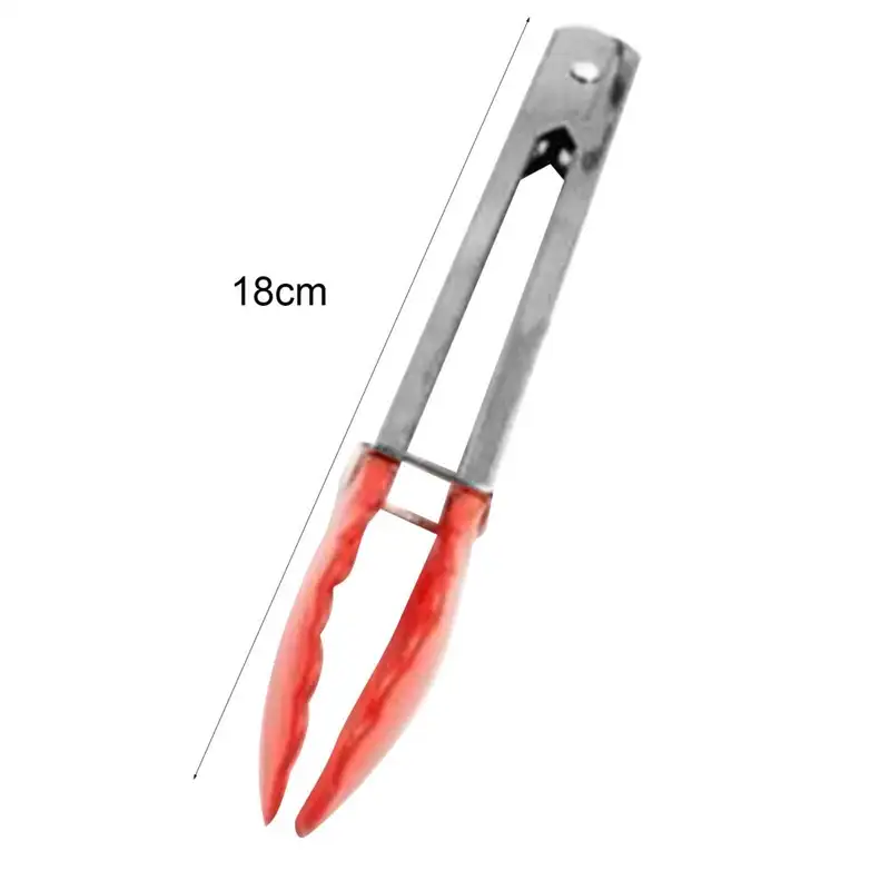 18cm Metal Silicone BBQ Tongs Food Serving Grill Food Tongs Stainless Steel Locking Cooking Tongs Tools Gadget For Home Kitchen - Image 6