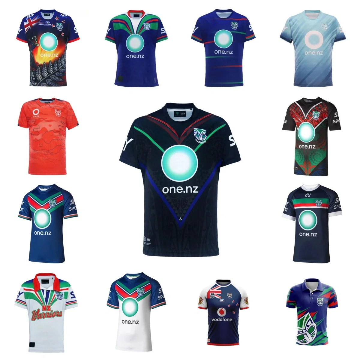 NEW ZEALAND WARRIORS MENS REPLICA INDIGENOUS rugby jersey