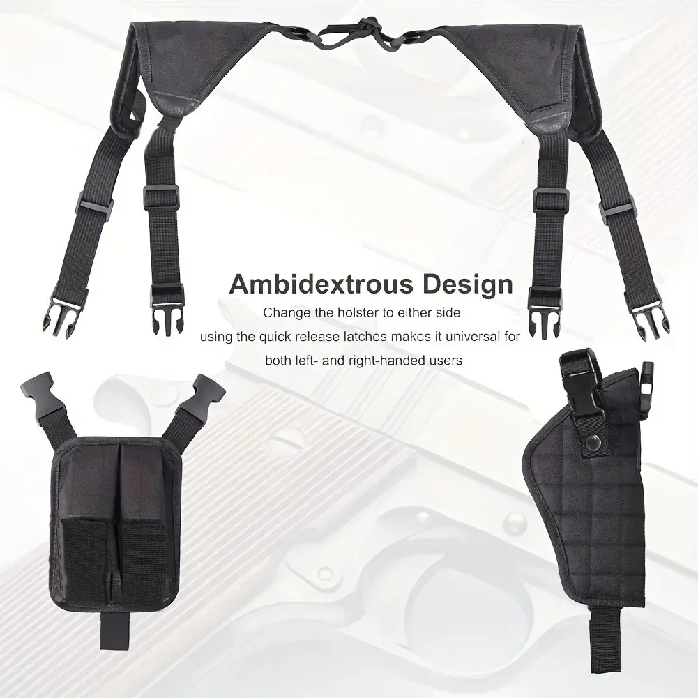 2024 New Tactical Armpit Pistol Holster Military Portable Hidden Holster Hunting Shooting Holster Shoulder Hanging Bag Holster 2