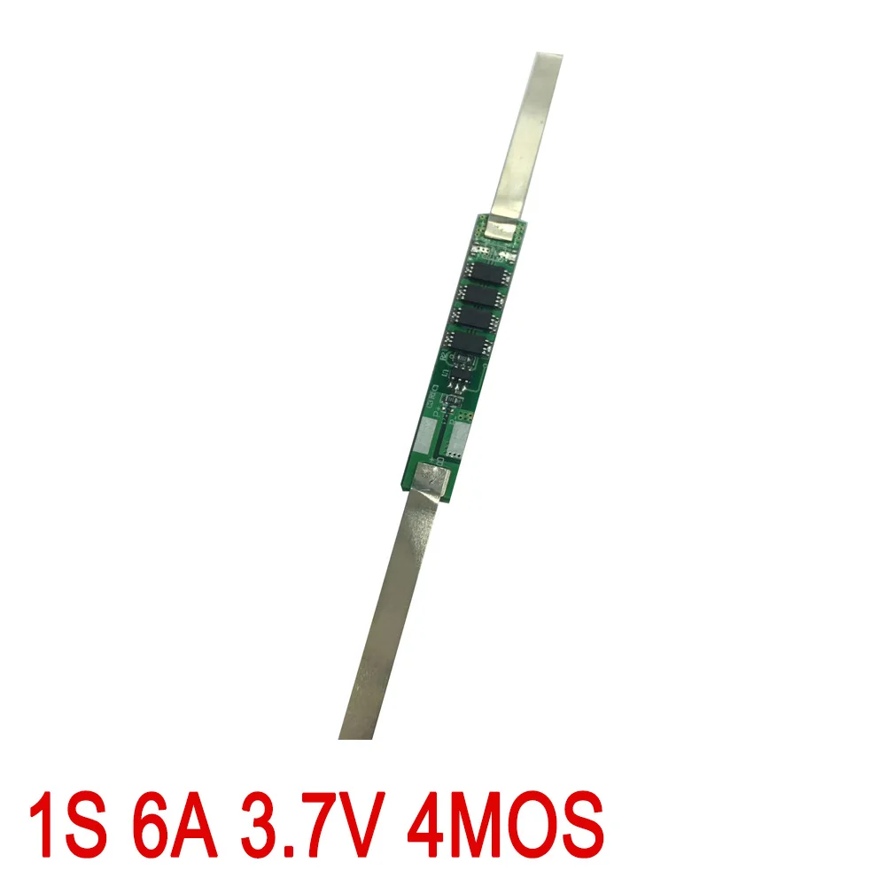 1S 6A 3.7V 4MOSLithium Battery Charger/Discharger Protection Board MOS Tube Equalizer Module Battery Management System BMS Board