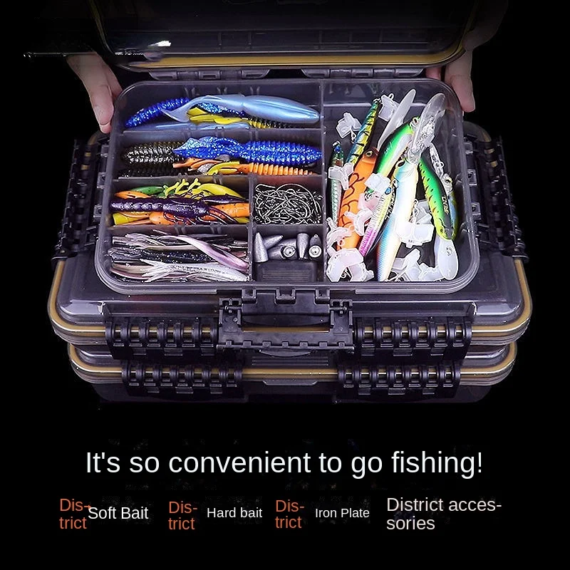 

Waterproof Tackle Box Fishing Tackle Receptacle with Removable Tray Soft Bait Receptacle Fishing Hook Tissue Fishing Tackle Tray