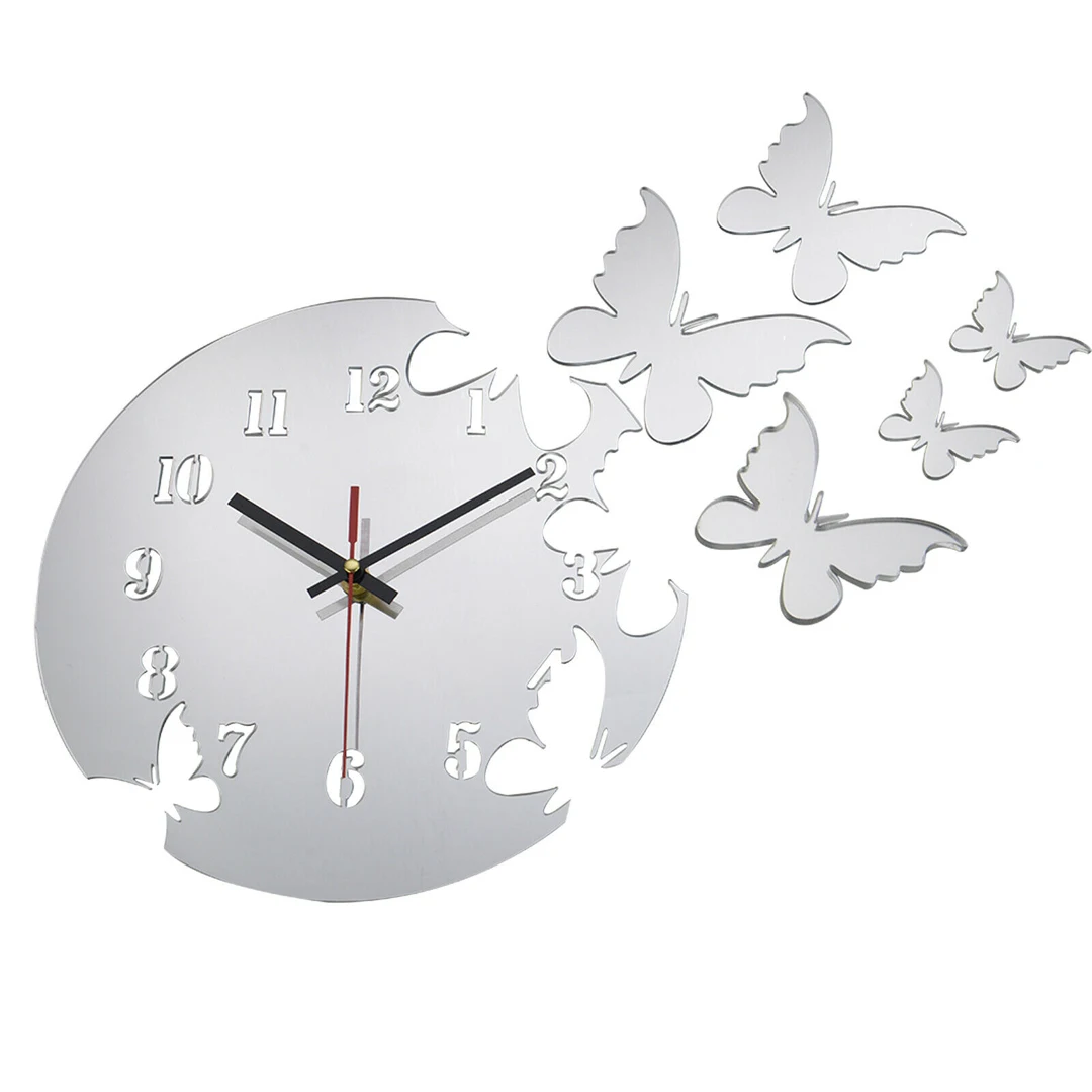 Details about   GZ037 Butterfly Mirror Wall Clock Quartz Clock Wall Acrylic Mirror Wall Clock#^ 