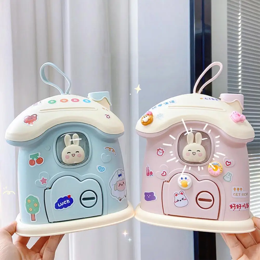 Practical Cartoon Money Coin Piggy Bank Desktop Ornament Shatterproof Coin Saving Jar Adorable Appearance for Home