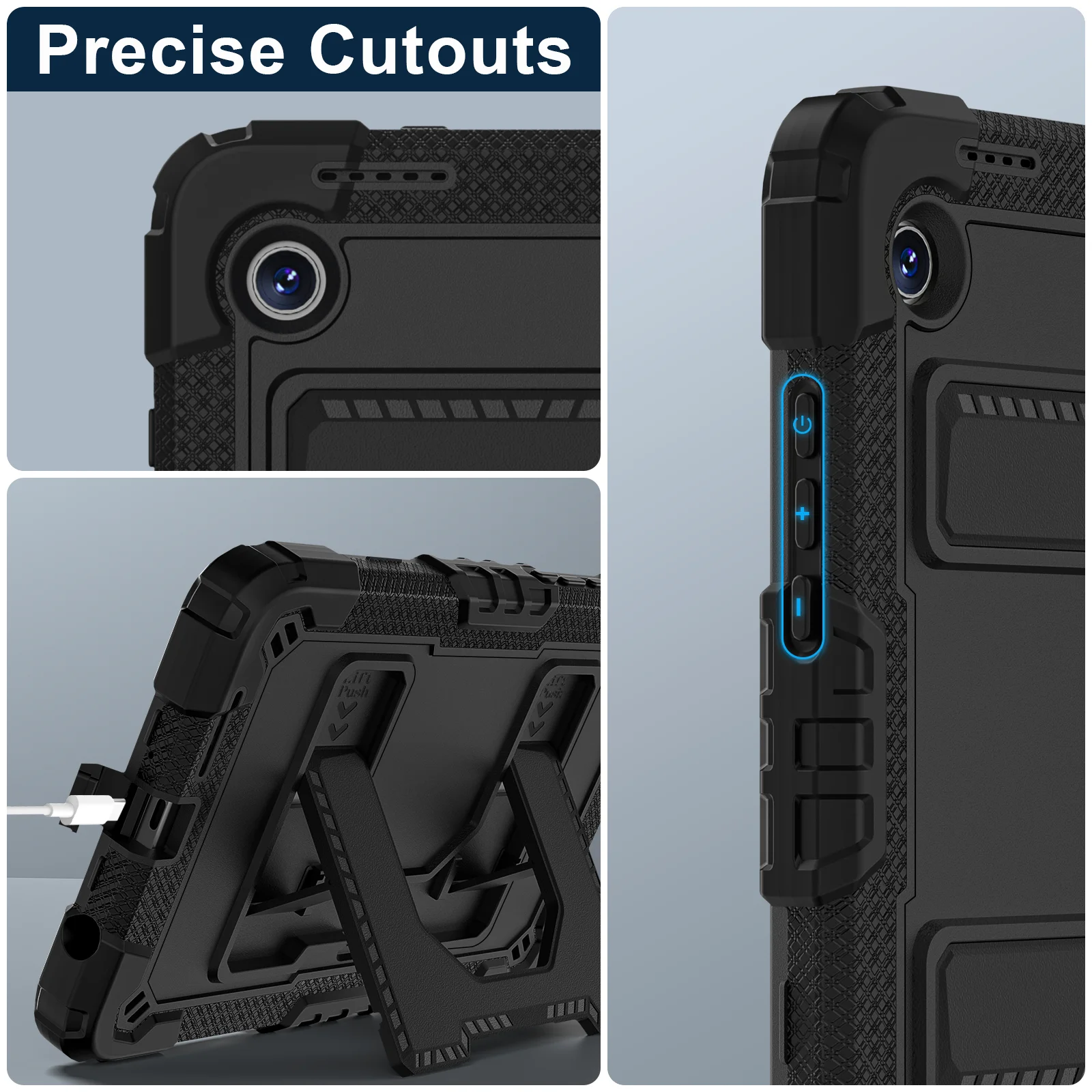 Enhanced Rugged Armor Stand Tablet Cover, 8.7 Inch