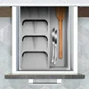 Multipurpose Cutlery Silverware Kitchen Utensil Drawers Organizer Block Holder Knives Forks Spoon Spice Bottle Storage Rack Tray 4