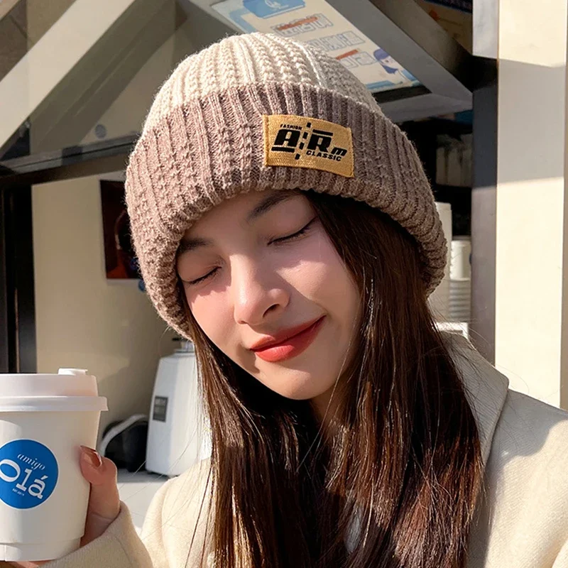 Double-sided Woolen Women's Autumn And Winter Thickened Warm Ear Protection Fashion All Cold Knitted Hat_voghion.com
