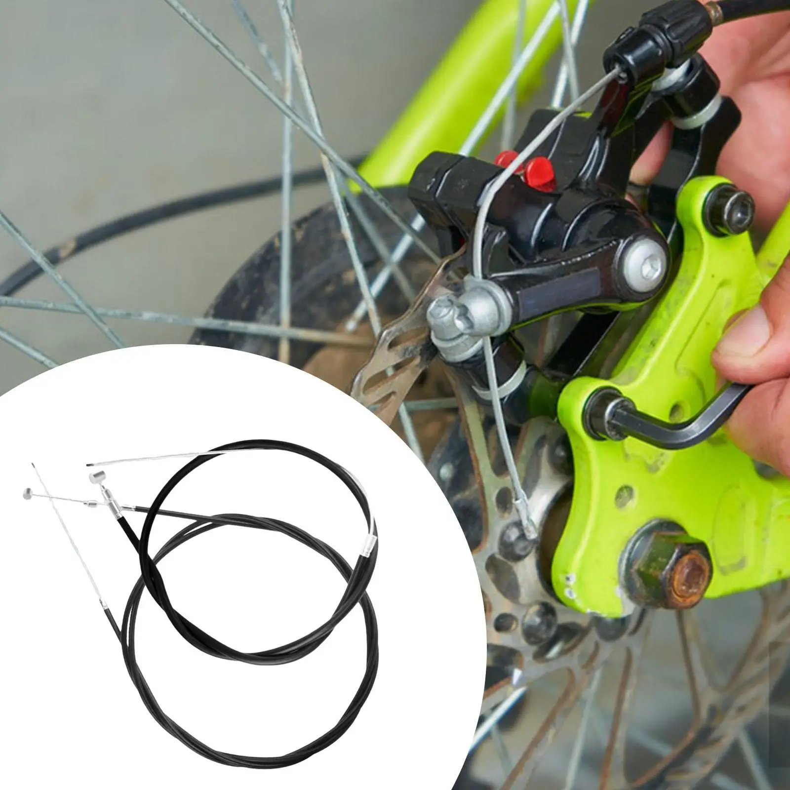 

1 Pair Bike Brake Cable Men Women Portable Practical Gear Durable Bicycle Brake Cable for Cycling Road Bike Riding Mountain Bike
