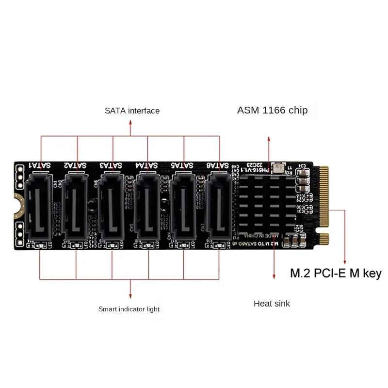 M. 2  2 Sata3.0 Ȯ ī, M2 M-EKY NVME-SATA  ī, NAS Qunhui ϵ ũ Ȯ