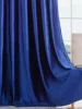 American Style, European Style Blue Curtains Living Room Velvet Blackout Curtains Room Darkening Decorative Curtains 1PC 3