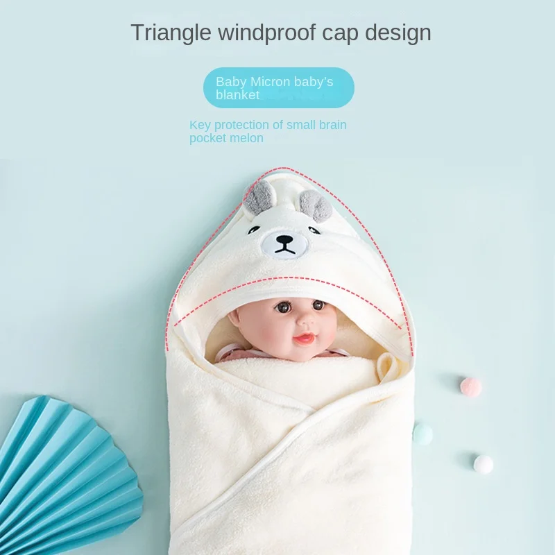 Baby Bath Towel Baby Towel Newborn with Hood Cartoon Coral Fleece Infant Towels Blanket Newborn Baby Bathrobe Infant Babys Stuff