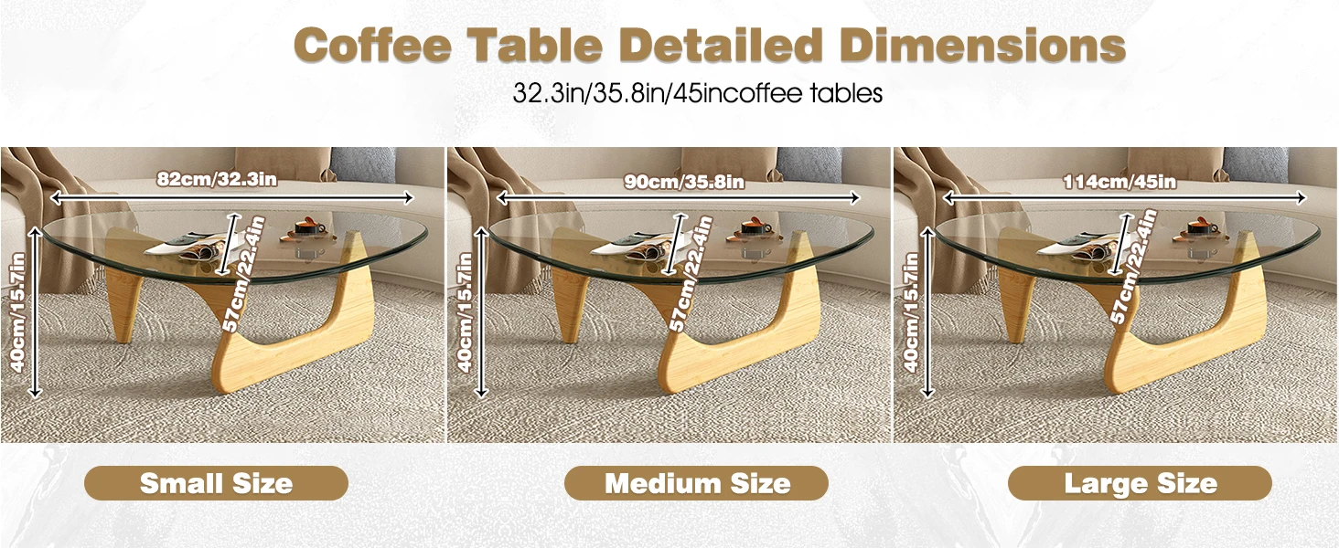 Transparent Glass Top Coffee Tables