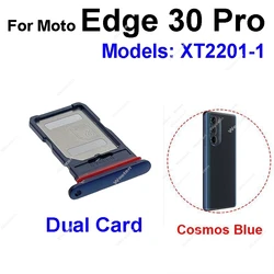 Dual SIM Card Tray Holder and Card Reader Adapter Replacement (Edge30 Pro Blue - Dual)