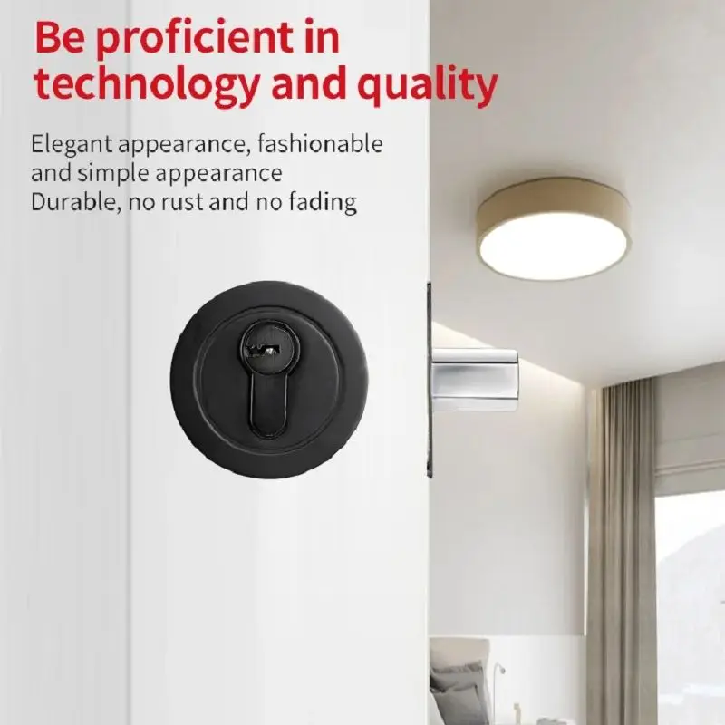 Invisible Door Lock With Key Indoor Bedroom Household Door Bolt Round Lock Wooden/Iron Universal Anti-theft Safety Locks door lock