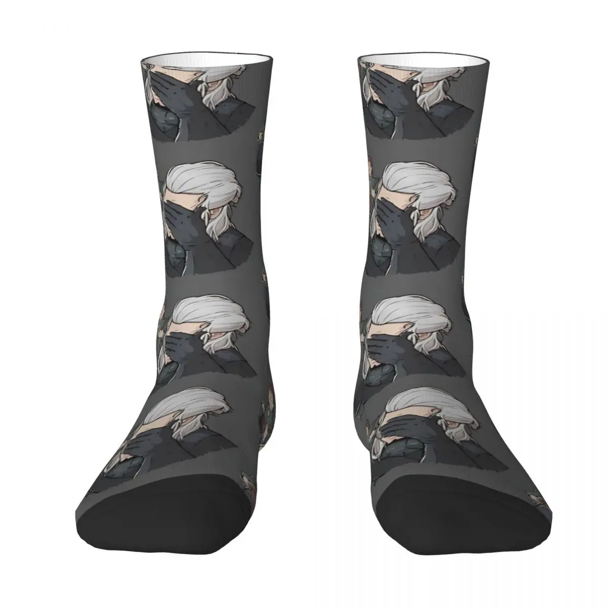 

Geralt Face Palm Sock Socks Men Women Polyester Stockings Customizable Design