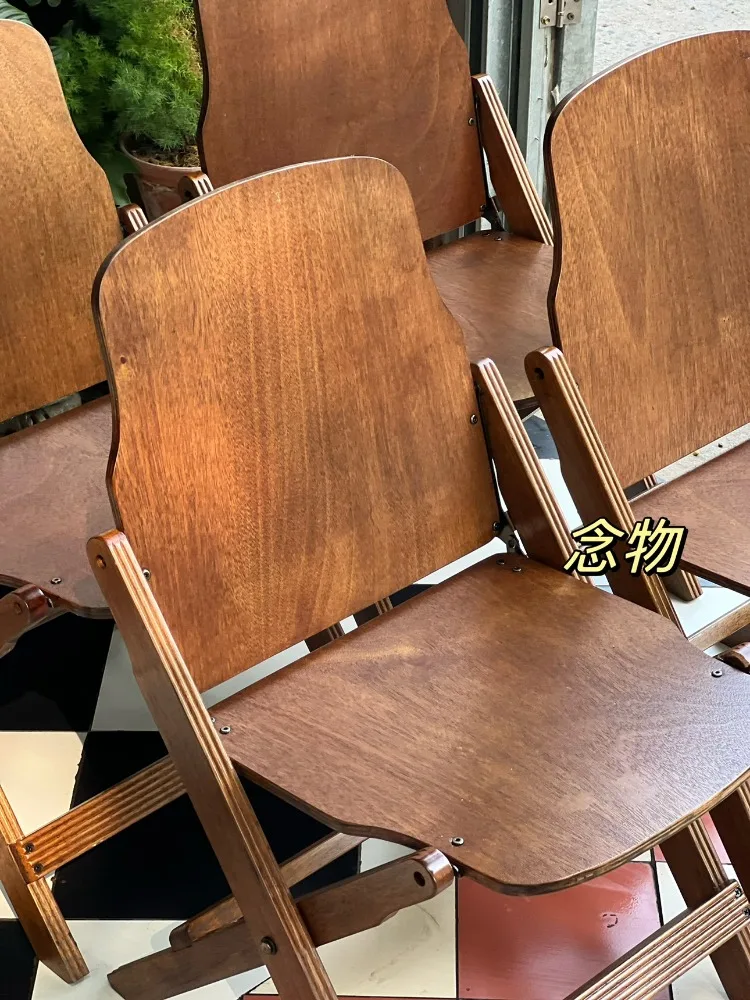 Retro Solid Wood Folding Chair,Outdoor Portable Camping Fold Stool,Living Room, Coffee Shop, Dining Chairs, Furniture Customized